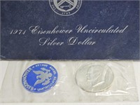 1971 Eisenhower UNC Silver Dollar