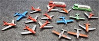 (17) Vintage Tootsietoy Airplanes & Tanker Trucks