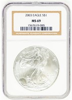 Coin 2003 Silver Eagle-NGC MS69