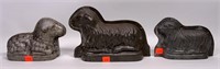 Tin sheep chocolate mold half, 9.5" long, 6.5"