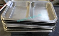 LOT, 12X, HD METAL 2-SECTION SERVING DISHES