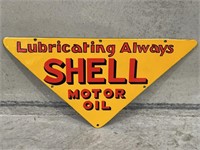 SHELL MOTOR OIL LUBRICATING ALWAYS Triangle