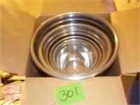 5 stainless steel nesting bowls