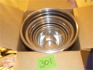 5 stainless steel nesting bowls