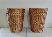 Pair of Wicker Baskets, 24" Tall x 19" Wide