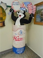 Large Hamm's 4th of July Cardboard Store Display