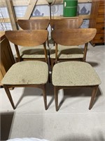 MCM 4 Danish Modern chairs, dark wood