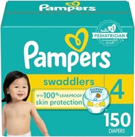 Pampers Swaddlers Diapers - Size 4- 150 COUNT
