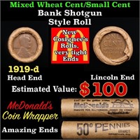 Lincoln Wheat Cent 1c Mixed Roll Orig Brandt McDon