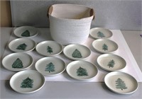 Casa Fina Stoneware Christmas Tree 6" Plates