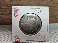 1938 CANADIAN 50 CENT COIN