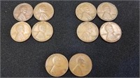 (10) 1933 Lincoln Wheat Pennies