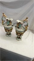 Antique German fine porcelain Urns/ Ewers
