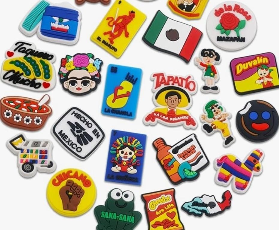 (New)25 | 50PCS Mexican Shoes Charms fits for