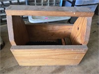 Wood shoe cleaner box