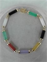 Beautiful 14k gold and Jade bracelet