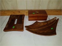 Lot of Mid Centuru Ashtrays and Cedar Box