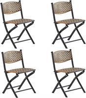 $128  Set of 4 Folding Patio Chairs, 60x32x33cm