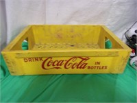 Yellow Plastic Coca-Cola Crate