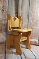 Vintage Doll Wooden High Chair