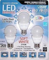 Feit 7.3 Watt A19 Dimmable LED Light Bulbs $38