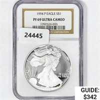 1994-P American Silver Eagle NGC PF69 UC