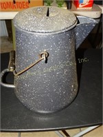USN- The Vollrath co. 11.5" T Enamel coffee pot