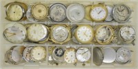 Large Box Lot of Caravelle Watch Parts & More