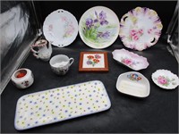 Floral Plates, Soap Dish, Candle Holder
