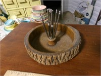 Vintage Nutcraker in Wood Bowl