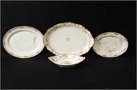 Antique oval porcelain platters - Spode & Limoges