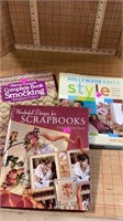 Knitting and scrapbooking books