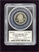 2005-s California Silver 25c Proof Pcgs Pr69dcam