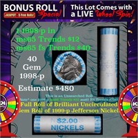 CRAZY Nickel Wheel Buy THIS 1998-p solid  BU Jeffe