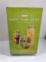 NEW 4-Piece Pantry Clamp Jar Set with Lids