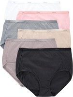 Hanes Women's 6 Pack Core Cotton Brief Panty