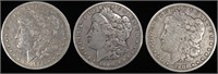 1899-O, 1900-O, 1901-O CIRC MORGAN DOLLARS