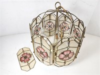 VINTAGE Stained Glass Light Fixture