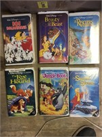 6 Disney VHS Tapes