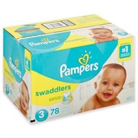 78 Pieces Size 3 (16-28LB) Pampers Swaddlers S3