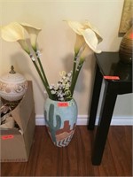 Dessert Themed Vase w/ Faux Tulips