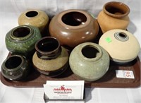 8 LATIN AMERICAN POTTERY PCS, SOME SIGNED