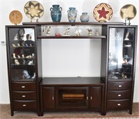 Entertainment Center with Glass Doors and