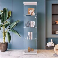 Beauty4U Glass Display Cabinet  4 Shelves