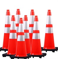 28 Orange PVC Traffic Cones (8 Cones)