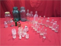 Vintage Bottles, Jars, Various Sizes & Styles