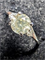 $4400  Platinum Pt950 Diamond (0.73Ct,I1,Yellowish