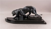 American Stone Carved Black Tiger CARTIER
