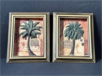 (2) Palm Tree Decor (3D)