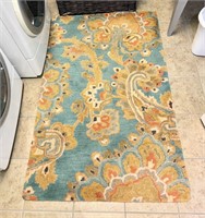 Decorative Rug in Laundry Room *Has Wear*